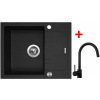 Sinks Linea 600 XC Granblack + Vitalia, čierna, matná