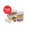 Status 157530 5-dílný set vakuových dóz z tritanu bílý, vhodný do myčky, mrazáku i mikrovlnky, BPA free