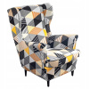 Nábytkový poťah - Krycia stolička, geometrické elastické vzory (Krycia stolička, geometrické elastické vzory)