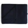 Mushie pletená detská deka z organickej bavlny - bodkovaná Dark Navy