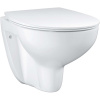 GROHE Bau Ceramic závesné WC Rimless s hlbokým splachovaním, 368 x 531 mm, alpská biela + Softclose WC sedadlo s poklopom, 39554000 / alpská biela, 39899000