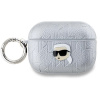 Karl Lagerfeld PU Embossed Karl Head Puzdro na AirPods Pro 2 Silver KLAP2PGKIPS