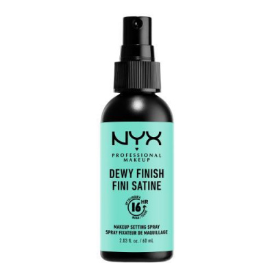 NYX Professional Makeup Dewy Finish osviežujúci fixačný sprej na make-up 60 ml