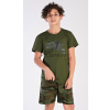 Detské pyžamo šortky Raw - khaki 5 - 6 (Vienetta Kids)