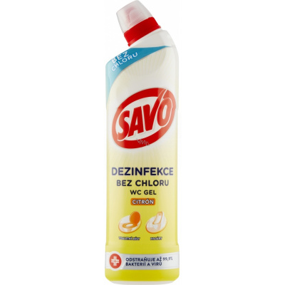 SAVO Dezinfekcia bez chlóru Citrón wc gel 700ml