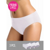 3PACK- Nohavičky klasické bezšvové Slip midi Intimidea Farba: možnosť: Biela/Čierna/Béžová, Veľkosť XXL