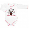 Baby Nellys Body dlhý rukáv Moje prvé Vianoce, Sob, biele, 56 (1-2m)