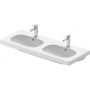 Duravit D-Code - Dvojumývadlo do nábytku 1200x490 mm, s prepadom, biela 03481200002