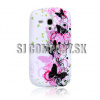 Silikónový obal Samsung Galaxy S III Mini – Butterfly – biela