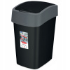 CURVER odpadkový koš FLIP BIN 45 l černý/stříbrný