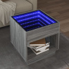 Nočný Stolík S Nekonečnými Led Čierny 50X50X
