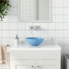 Rohové umývadlo okrúhle vidaXL 28 cm modré