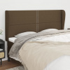 vidaXL Čelo postele so záhybmi tmavohnedé 183x23x118/128 cm látka - Hnedá - 102784-202892