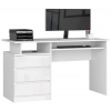 Kancelársky stôl CLP 135 cm biely / biely lesk