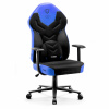 Herná stolička Diablo Chairs X-Gamer 2.0 Normal Size, čierna a modrá látka (Diablo X-Gamer 2.0 Normal Size otočné herné kreslo: Studená voda)