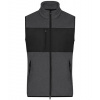 James&Nicholson Pánská fleecová vesta JN1310 Dark Melange M