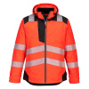 PORTWEST Bunda do deště HiVis PW3 T400, zateplená, reflexní POR-T400RBKL L Červená/černá