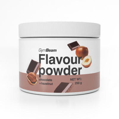 Flavour powder - GymBeam barva: shadow, Příchuť: arašídové máslo karamel, Balení (g): 250 g