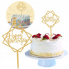 TOPPER NA TORT DEKORÁCIA NÁPIS HAPPY BIRTHDAY