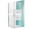 Roth TCO1 100/200 Dvere sprchové 2-Krídl. pre rohový sprch.kút Striebro/Intima 727-1000000-01-20