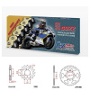 Řetězová sada s ČZ HX-ring SILVER KTM RC 390 rok 14-21