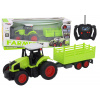 Lean Toys Diaľkovo ovládaný RC traktor s prívesom 1:16 zelený
