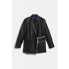 SAKO KARL LAGERFELD JEANS KLJ FAUX LEATHER BLAZER BLACK