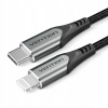 Vention TACHF Lightning MFi, to USB-C, Braided, (C94), 1m, šedý
