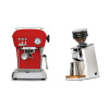 Ascaso Dream ONE, Love Red + Eureka Mignon Zero 65 Speedy, CR white