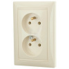 Legrand Slovensko, s.r.o. Valena - 774393 - Zásuvka dvojnásobná, clonky - Béžová