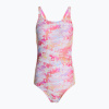 Dámske jednodielne plavky Nike Hydrastrong Multi Print Fastback warm multi