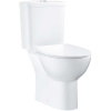 GROHE Bau Ceramic WC misa kombi Rimless s hlbokým splachovaním, vodorovný odpad + WC nádržka + Softclose WC sedadlo Slim , 364 x 626 x 776 mm, alpská biela, 39942000