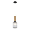 Italux Antiola PND-5588-1M-BRO+CL závesné svietidlo 1x40W E27 mosadz, priehľadná