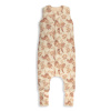 Detský spací vak s nohami VINTAGE ANIMALS ALMOND/CREAM, veľkosť XS/M od značky Sleepee M (3-4r)