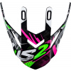 LS2 Helmets LS2 MX437 PEAK STRONG WHITE GREEN PINK