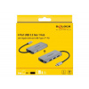 Delock USB 3.2 Gen 1 Hub with 4 Ports and Gigabit LAN and PD - Rozbočovač - 4 x USB 3.2 Gen 1 + 1 x 10/100/1000 - deskto (63252)