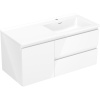 Mexen Orio kúpeľňová skrinka 100 cm s umývadlom Otis pravá, 2S, 1D, biela lesklá - 91A13-10047-3-BBFFF00-W18P00