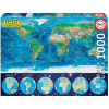 Educa 16760 NEON Series Neon World map 1000 dielov