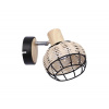 Candellux | Nástenné bodové svietidlo TAJGA 1xE14/40W/230V ratan/čierna | CA0902