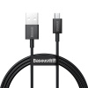 NONAME Baseus CAMYS-01 Superior Fast Charging Dátový Kábel MicroUSB 2A 1m Black 6953156208476