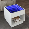 Nočný Stolík S Nekonečnými Led Čierny 50X50X
