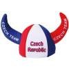 Klobúk s rohmi a vlajkou Česká republika Czech Team