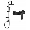 Mexen Erik sprchový set s dažďovou sprchou a sprchovou batériou Lynx, čierna matná, 745940205-70