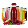 100x Fľaše na džús JUICE 200 ml SKLENENÉ FĽAŠE na džús so skrutkovacím uzáverom 0,2l