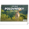 NOTIQUE Stolový Poľovnícky kalendár 2026, 23,1 x 14,5 cm