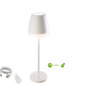 ACA Lighting Prenosná LED lampička ADRIA 2W/2x batéria Li-ion 3,7V-2,2Ah/3000K/150Lm/40°/IP44, biela
