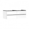 Hansgrohe Xelu Q - Umývadlová skrinka, 50x136x55 cm, 4 zásuvky, lesklá biela/matná čierna 54086670