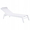 Záhradné lehátko - Garden Deckchair White Catania II! (Garden Deckchair White Catania II!)