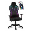 Huzaro combat 6.2 black rgb herná stolička, ergonomicky pohodlná, herná stolička, polohovateľné RGB, čierna.