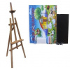 Maliarsky stojan sada 130 cm Inlea4Fun S130-WYP1 TEAK - hnedý